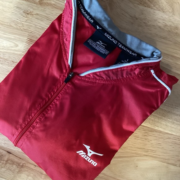 Men's Mizuno Short‎ Sleeved 1/4 Zip Cage / BP Jacket Large - Picture 1 of 6
